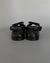 CHANEL LAMBSKIN QUILTED DAD SANDALS BLACK
