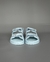 CHANEL LAMBSKIN QUILTED DAD SANDALS LIGHT BLUE