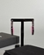 BRINCO CHANEL RESIN LOGO HOOP EARRINGS BLACK PINK - loja online