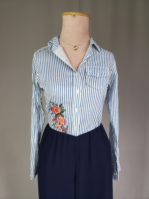 10228 Camisa Listras com Bordado - PP - CÓDIGO GIRLS