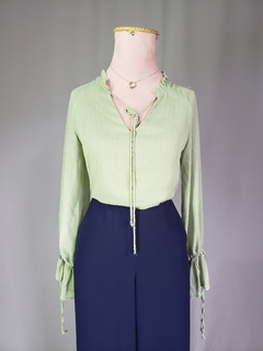 10382 Camisa Verde Amarras - PP - CORTELLE