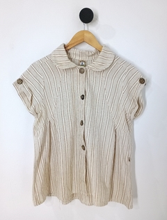 Camisa Listrada Linho - G - loja online