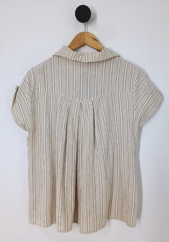Camisa Listrada Linho - G