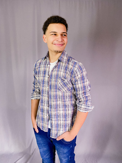 10651 Camisa Xadrez Masculina - P - TNG