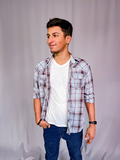 11027 Camisa Xadrez Masculina - M - CALVIN KLEIN na internet