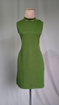 12324 Vestido Verde Gola - EXG - comprar online