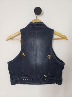 Colete Jeans com Spikes - M - loja online