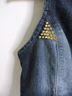 Colete Jeans com Spikes - M na internet