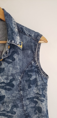 Colete Jeans com Amarras - M - Boutique Desapego Delas