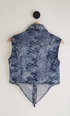 Colete Jeans com Amarras - M - loja online