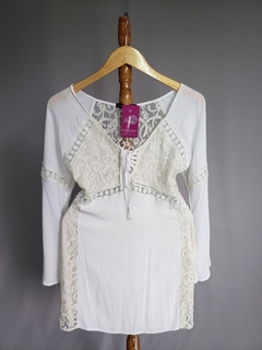Vestido Branco com Renda - M - NOIR - Boutique Desapego Delas