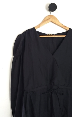 Blusa Jeans Preta com Amarras - M - EFE EME - comprar online