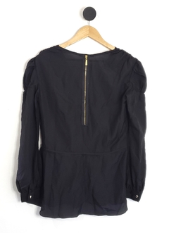 Blusa Jeans Preta com Amarras - M - EFE EME na internet