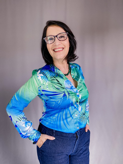 Camisa Estampada Verde - P - NUXX