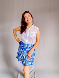 Regata Transparente com Guipir - M - MARISA