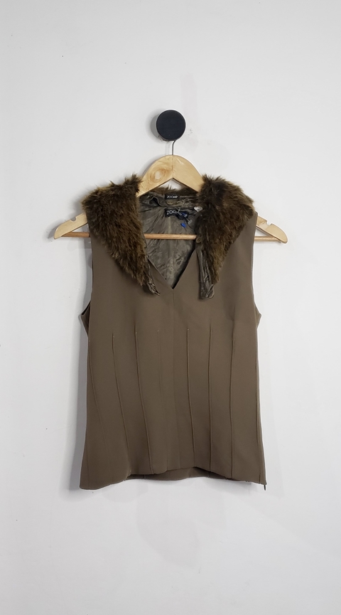 8211 Colete Marrom com Pelinhos - 38 - ZOOMP