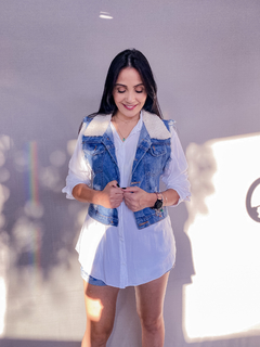 Colete Jeans Gola Lã - P - comprar online