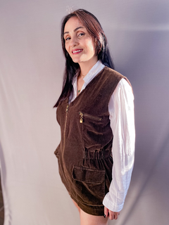 Colete Camurça - P/M - REGINA TOMMASO - Boutique Desapego Delas