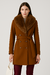 Sobretudo Lã Batida Trench Coat na internet