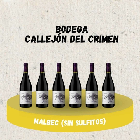 PERLAS DEL CALLEJON MALBEC NATURAL SIN SULFITOS (CAJA X 6 UNIDADES)