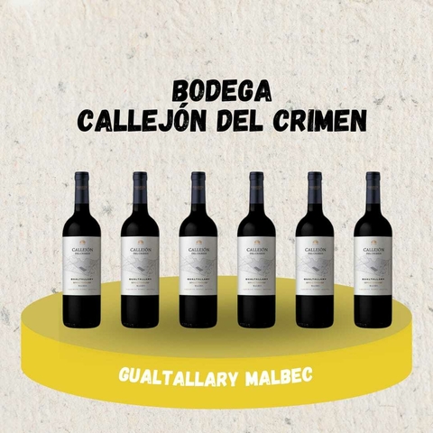 CALLEJON DEL CRIMEN SINGLE VINEYARD GUALTALLARY MALBEC (CAJA X 6 UNIDADES)