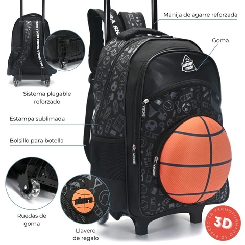 Mochila Lets Play Sports 18" basquet