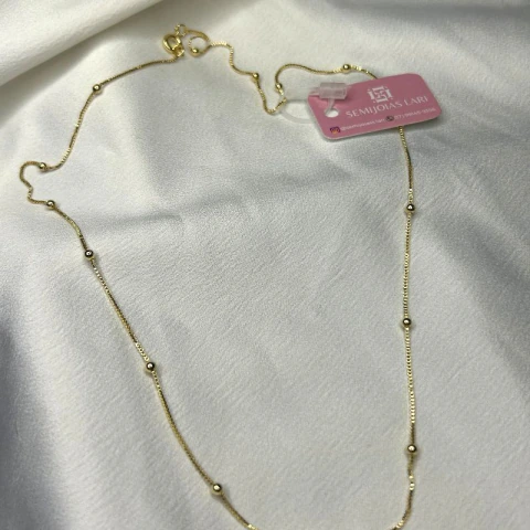 COLAR BOLINHAS DOURADO