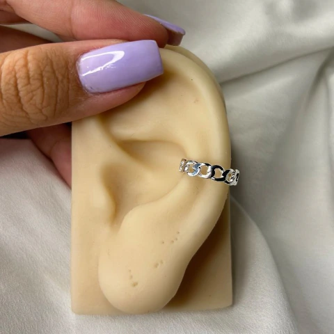 PIERCING FAKE TRANÇADO PRATA
