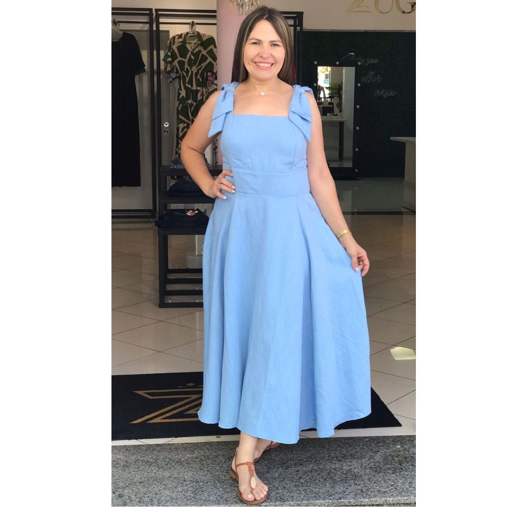 Vestido laço slim