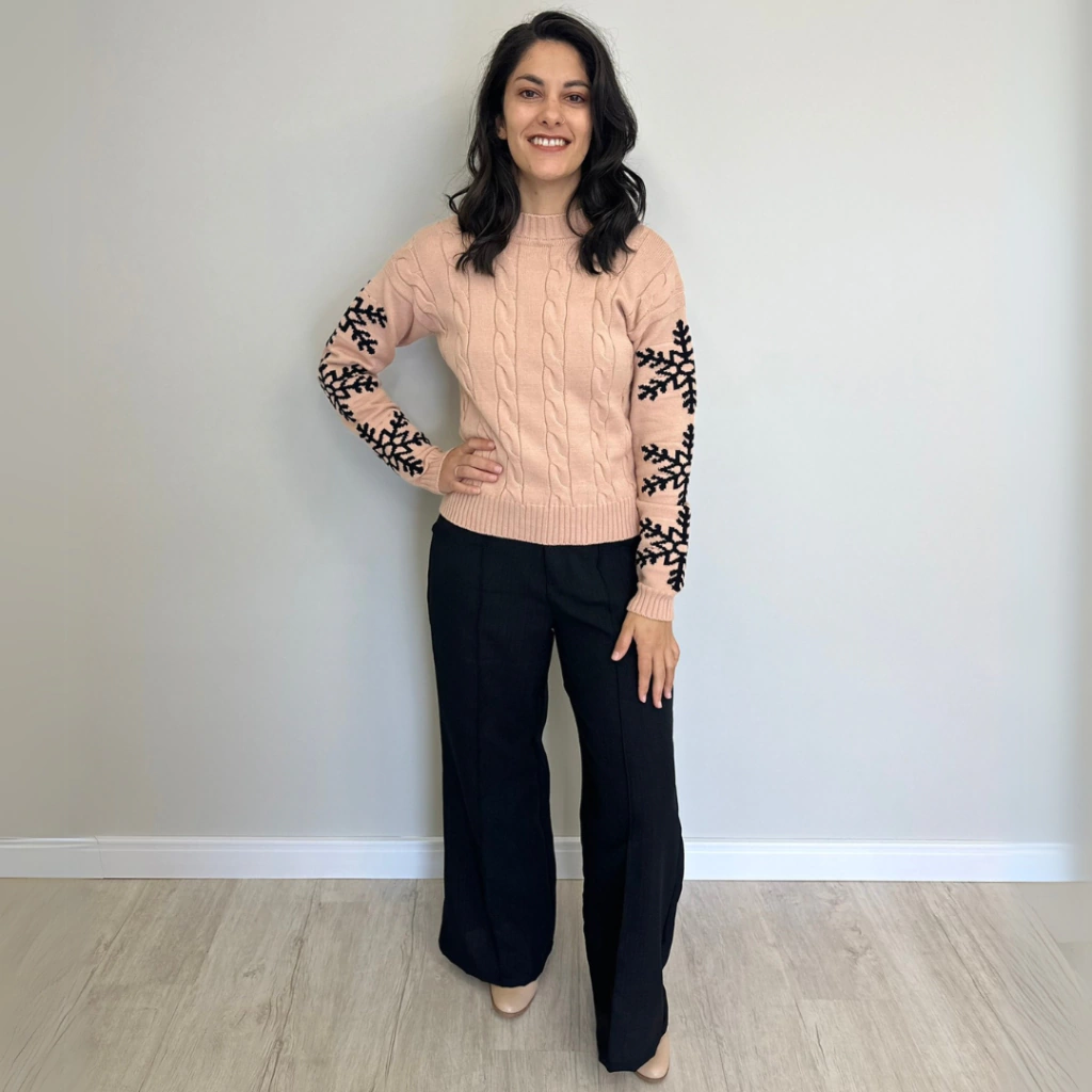 Blusa tricot nude