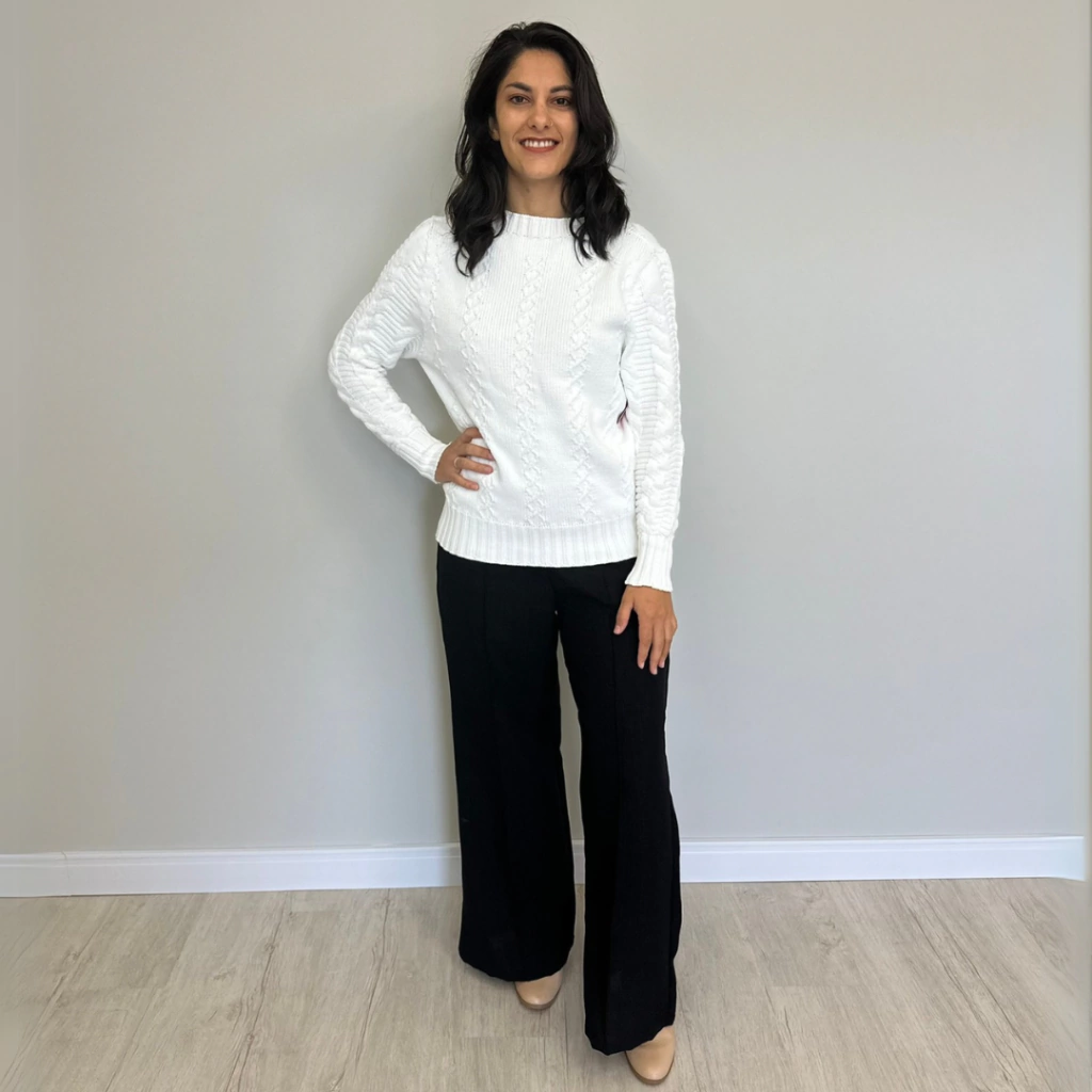 Blusa tricot branca