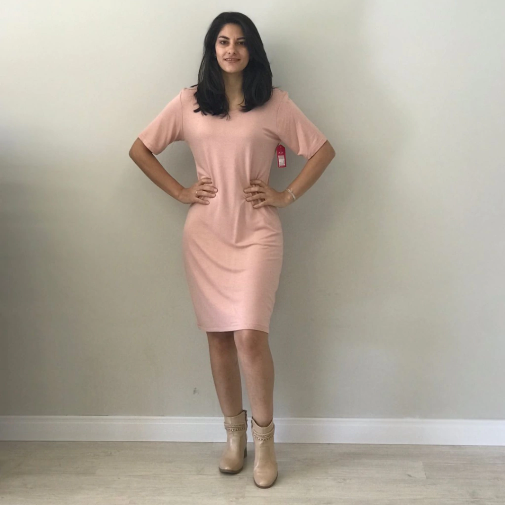 Vestido Malha - Rosé