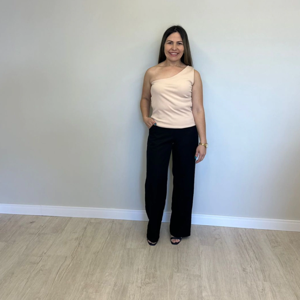Blusa Canelada mula manca - Nude