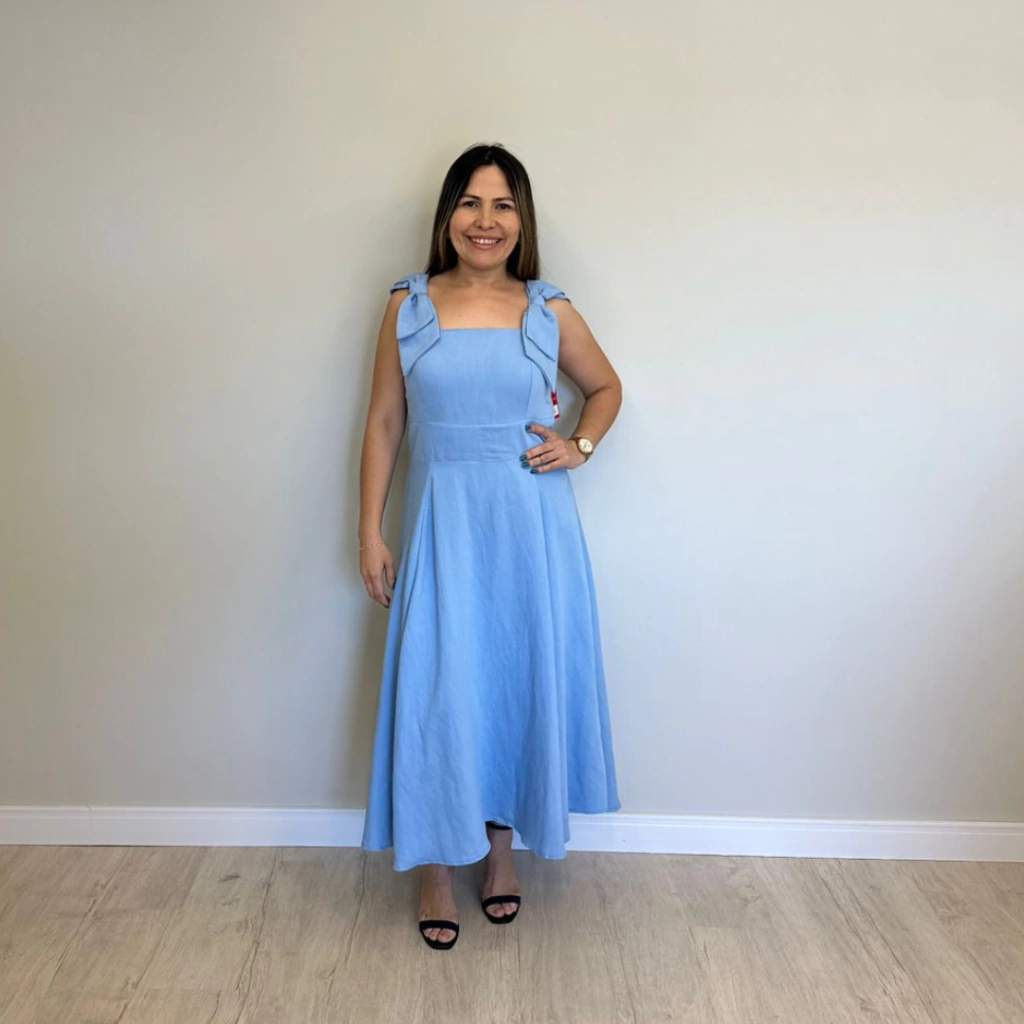 Vestido laço slim