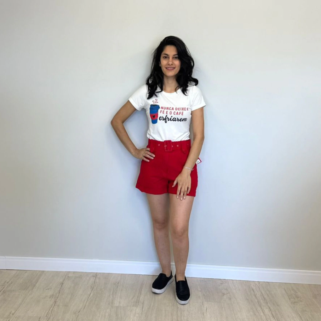 Shorts Linho - Vermelho