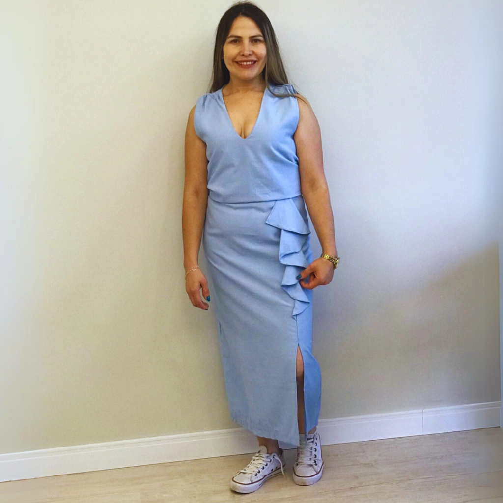 Conjunto Alfaiataria Azul bebê