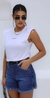 Blusa Cavada com Ombreiras Feminina Mildura Branco