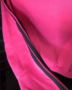 Blusa Manga Longa Moletom Listrado - Rpinkfahion