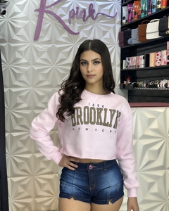 Cropped Moletom Brooklyk na internet