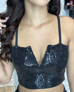 Cropped Paetê V - Rpinkfahion