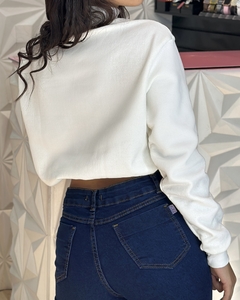 Cropped Manga Longa Moletom