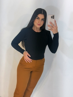 Blusa Tricô Manga Longa - comprar online