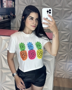 Cropped Estampado Abacaxi - comprar online