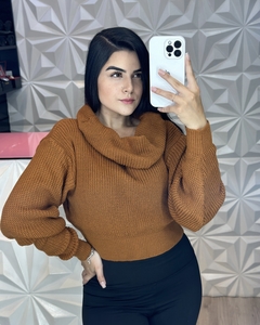 Cropped Tricô com Gola na internet