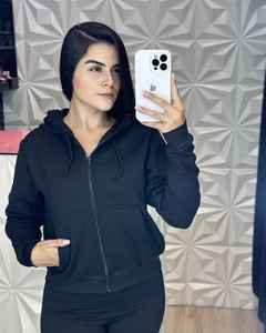 Imagem do Blusa Manga Longa Moletom com Ziper e Capuz