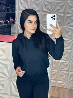 Blusa Manga Longa Moletom com Capuz
