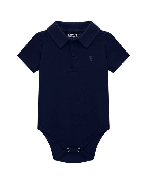 Body Polo Bebê Masculino Onda Marinha