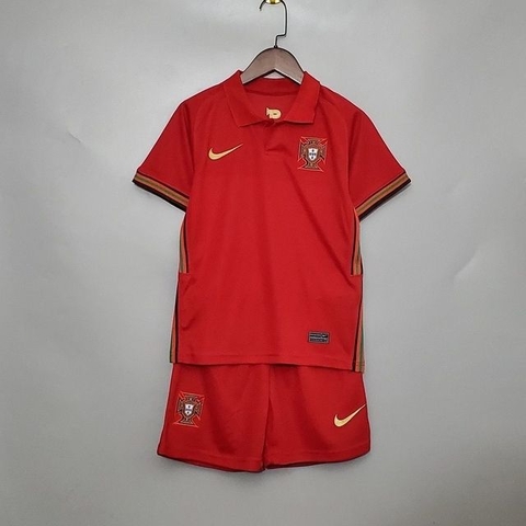 Conjunto Infantil Portugal Home 20/21 - Vermelho - Nike