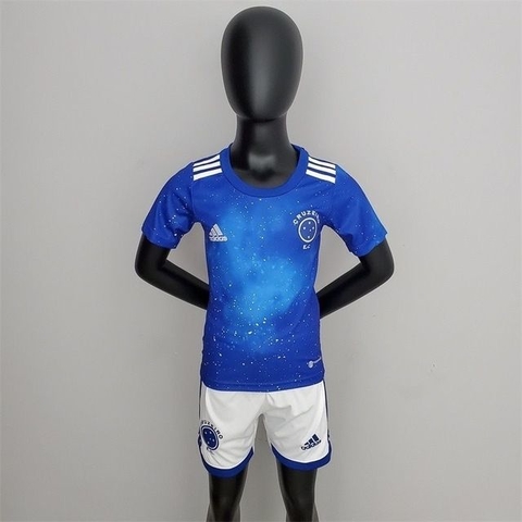 Conjunto Infantil Cruzeiro Home I 22/23 - Azul - Adidas