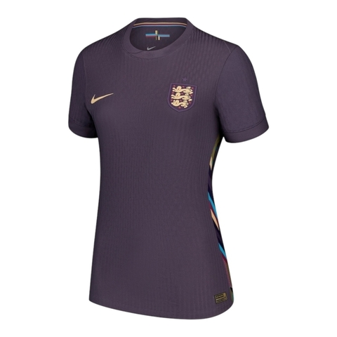 Camisa Inglaterra II 24/25 - Torcedor Nike Feminina - Roxa com detalhes coloridos